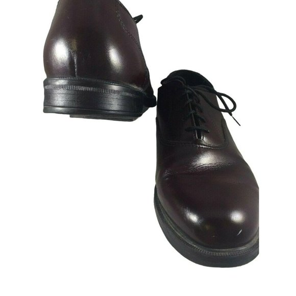Hush Puppies Mens Oxford Shoes Size 8.5 Extra Wide Burgundy Leather Round Toe - Picture 5 of 12